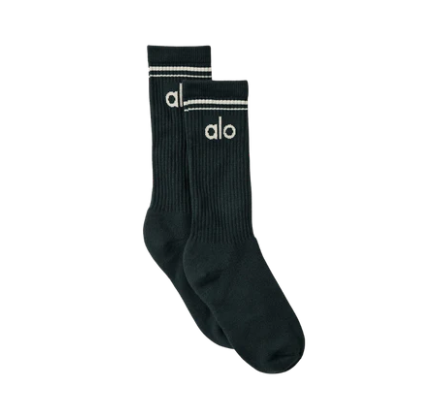 Alo Yoga Unisex Throwback Socks – Calcetas Deportivas Unisex Acolchadas