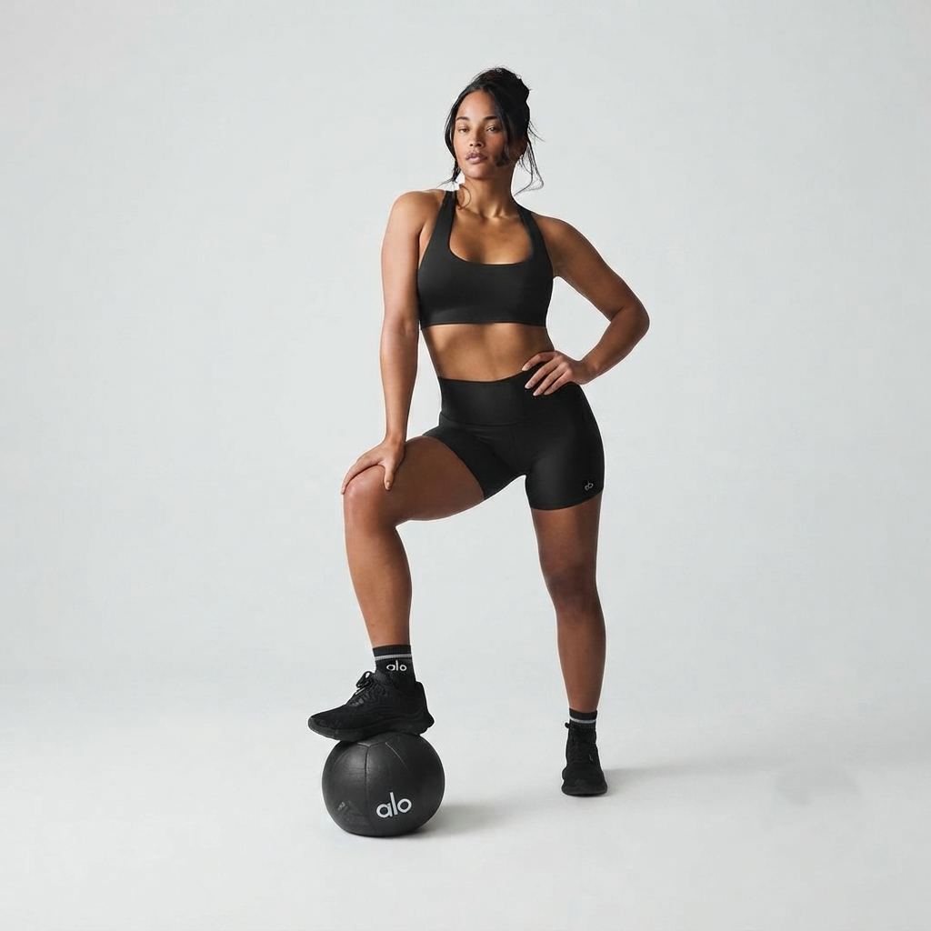Alo Yoga Airlift Energy Short – Short Deportivo de Compresión con Cintura Alta
